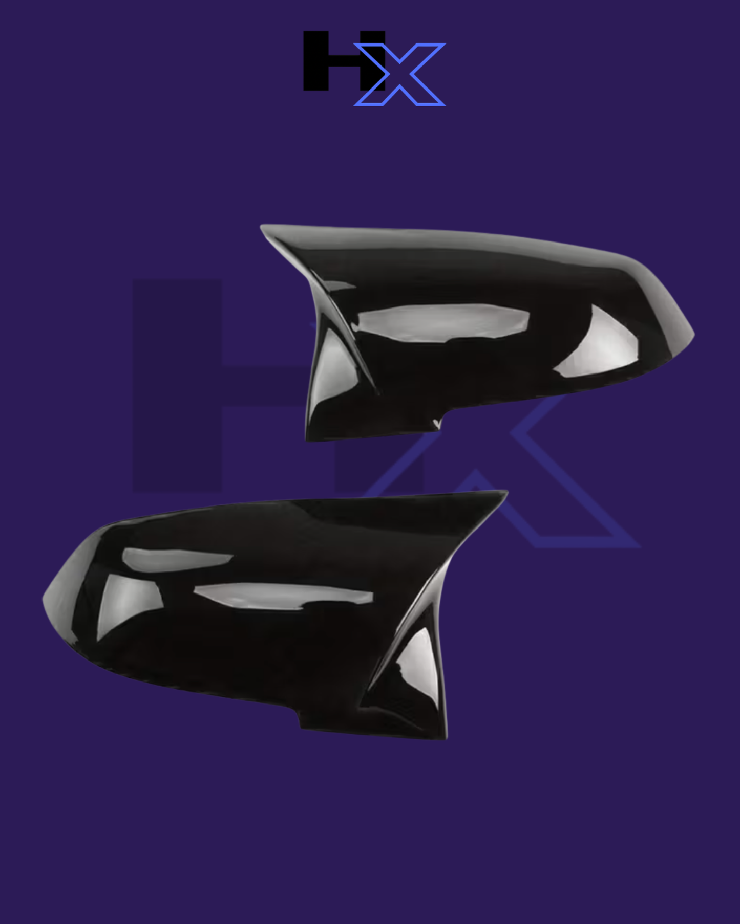 GLOSS BLACK SIDE MIRROR CAPS FOR BMW F20, F21, F22, F30, F32, F36, (F SERIES)
