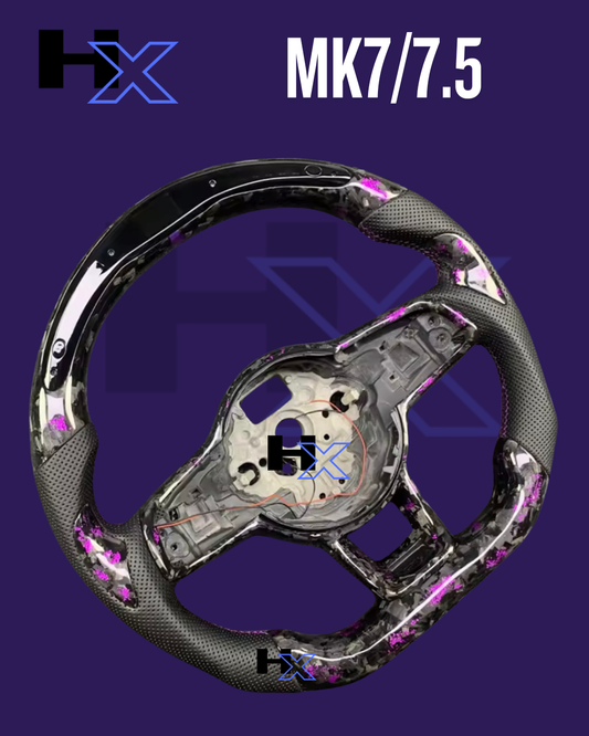 VW GOLF MK7/7.5 FORGED CARBON PURPLE / LED STEERING WHEEL