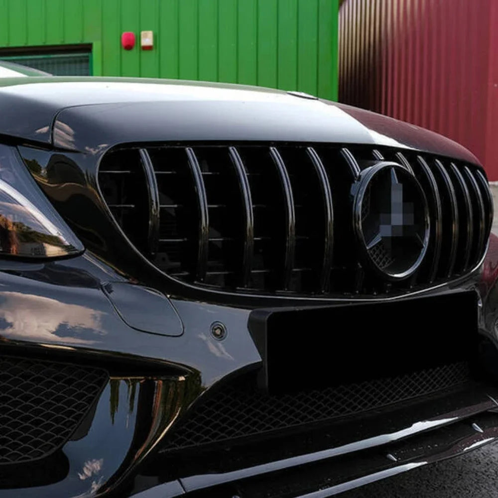 FOR MERCEDES C CLASS W205 GT STYLE GRILLE - GLOSS BLACK