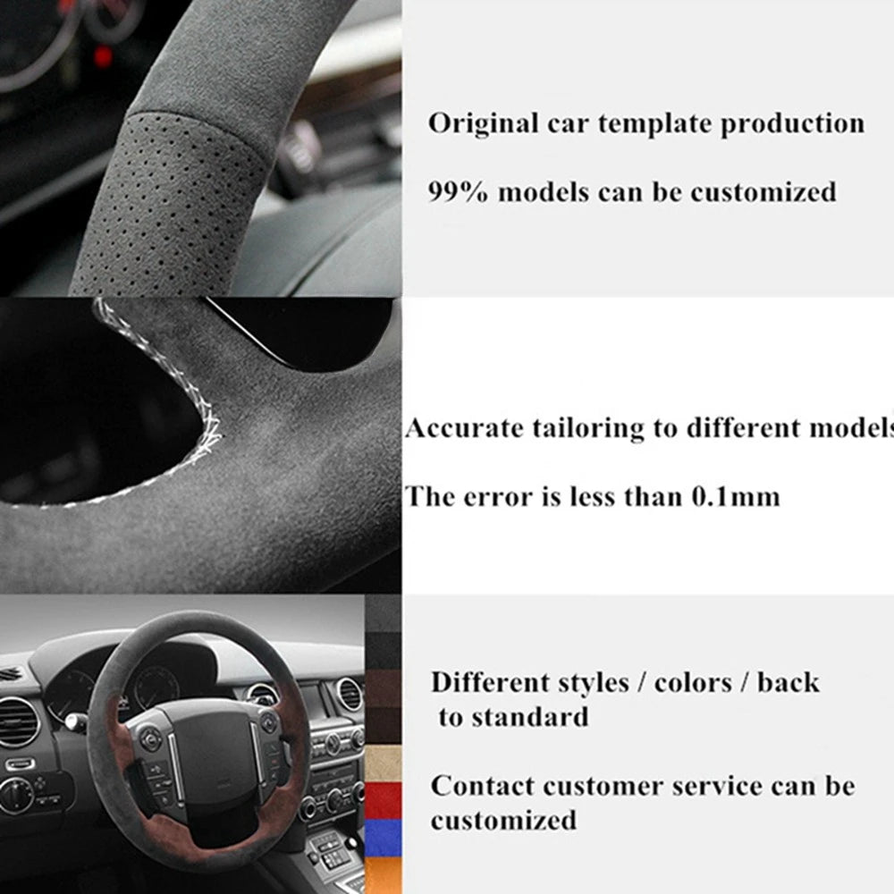 Suede Leather Car Steering Wheel Cover For BMW F Series Wheel