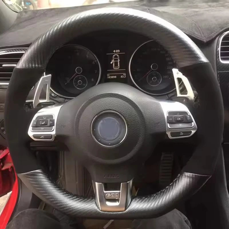 BESPOKE STEERING WHEEL COVER FOR VOLKSWAGEN GOLF MK6: GTI, R