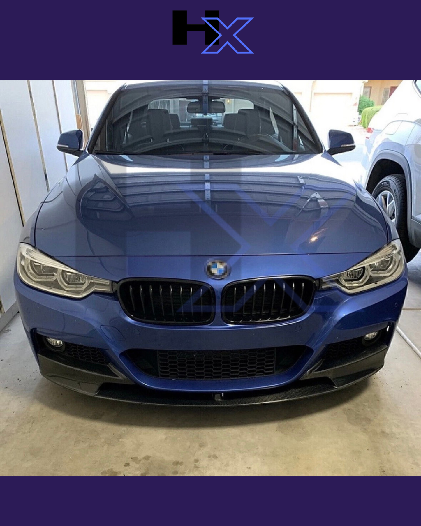 FRONT LIP SPLITTER - BMW F30 F31 3 SERIES - GLOSS BLACK - 2012:2018