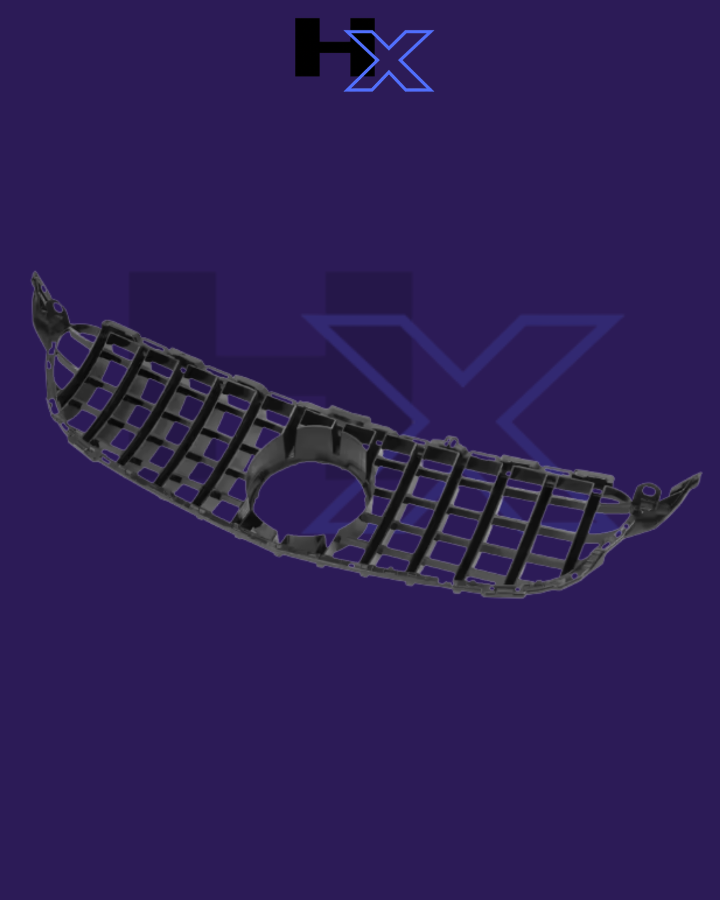 FOR MERCEDES C CLASS W205 GT STYLE GRILLE - GLOSS BLACK