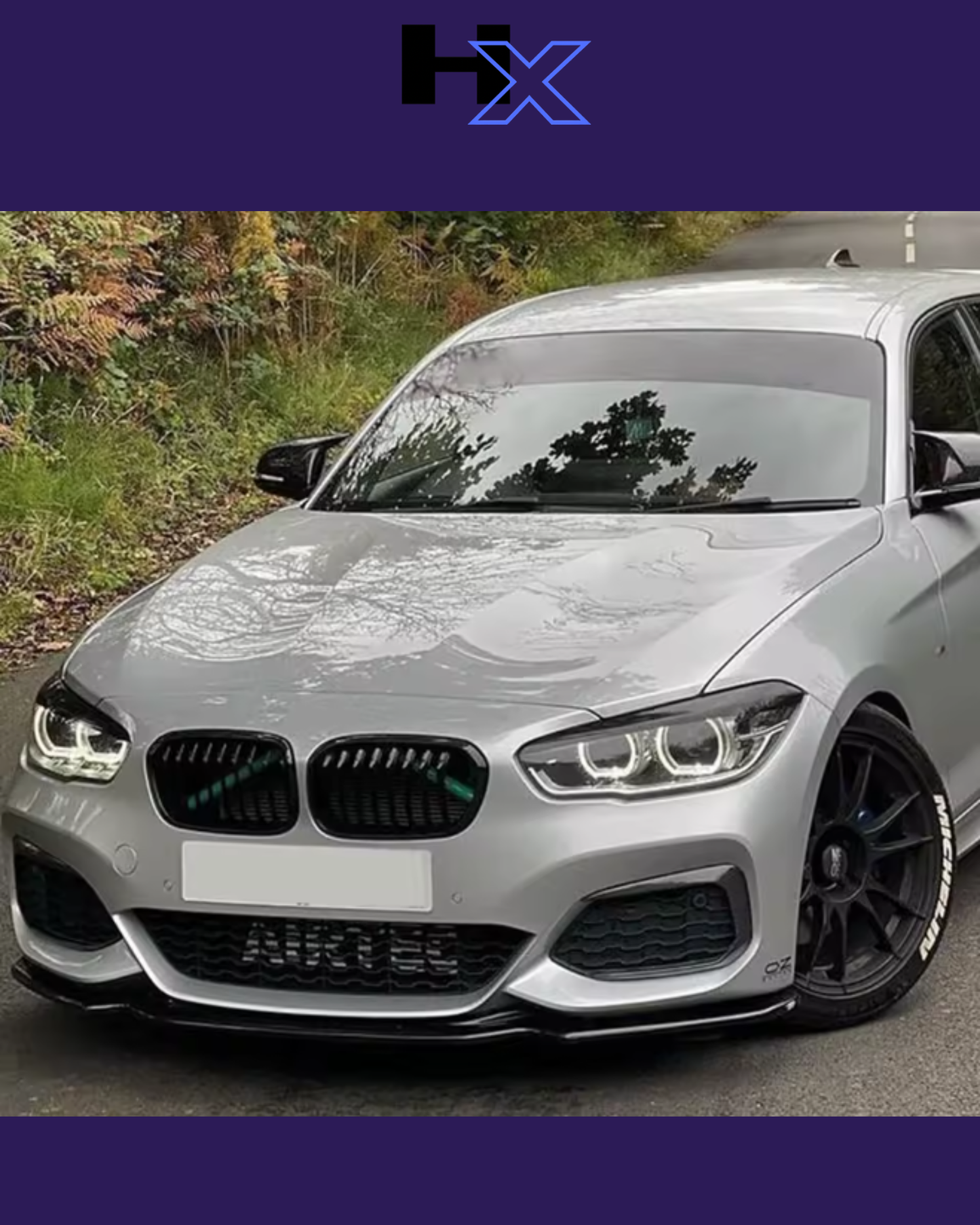 FRONT LIP SPLITTER BMW 1 SERIES - GLOSS BLACK -  F20 F21 LCI - 2015-2019