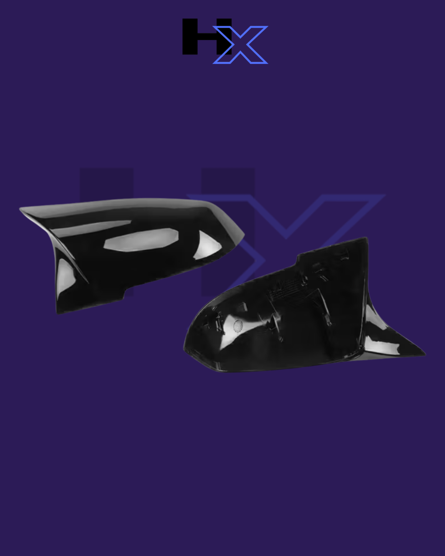 GLOSS BLACK SIDE MIRROR CAPS FOR BMW F20, F21, F22, F30, F32, F36, (F SERIES)