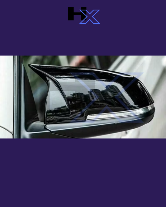 GLOSS BLACK SIDE MIRROR CAPS FOR BMW F20, F21, F22, F30, F32, F36, (F SERIES)