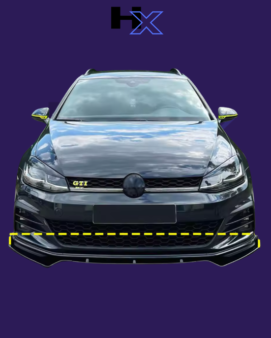 FOR VW GOLF MK7/MK7.5 FRONT SPLITTER - GLOSS BLACK -  2013-2020